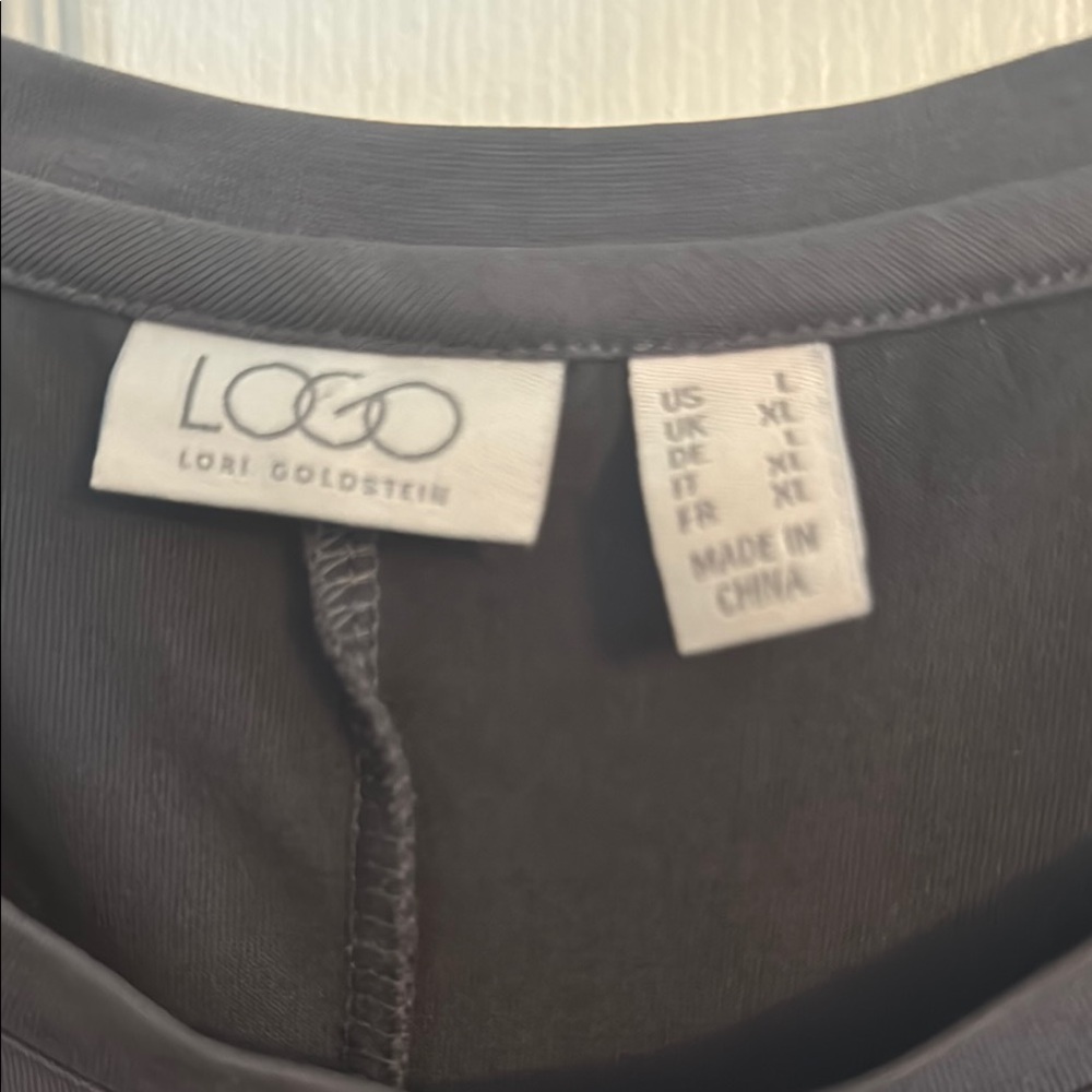 LOGO by Lori Goldstein Dark Gray Tunic with Pockets - Picture 2 of 8